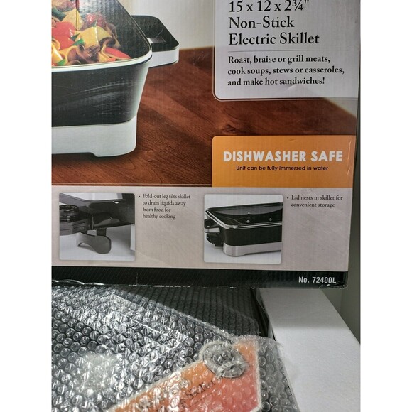 West Bend 15" x 12" X 2¾ Non-Stick Electric Skillet-New - Picture 12 of 12